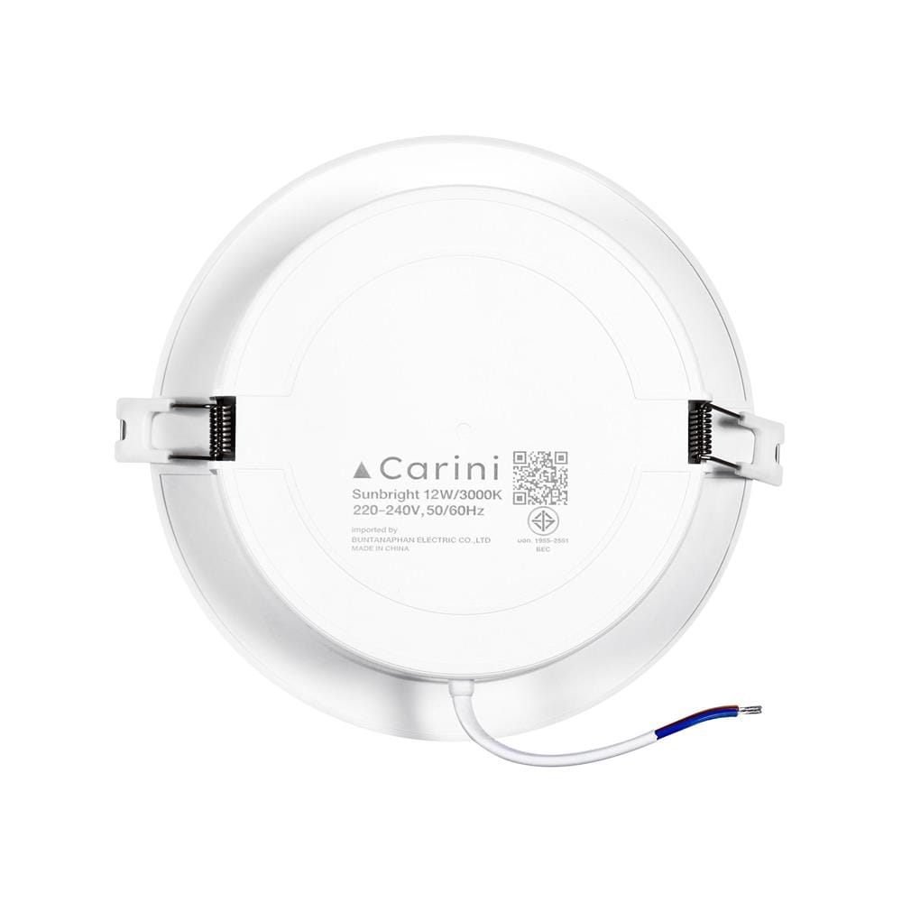 ดาวน์ไลท์ LED CARINI SUNBRIGHT 4.5 นิ้ว 12 วัตต์ WARM WHITE สีขาว
