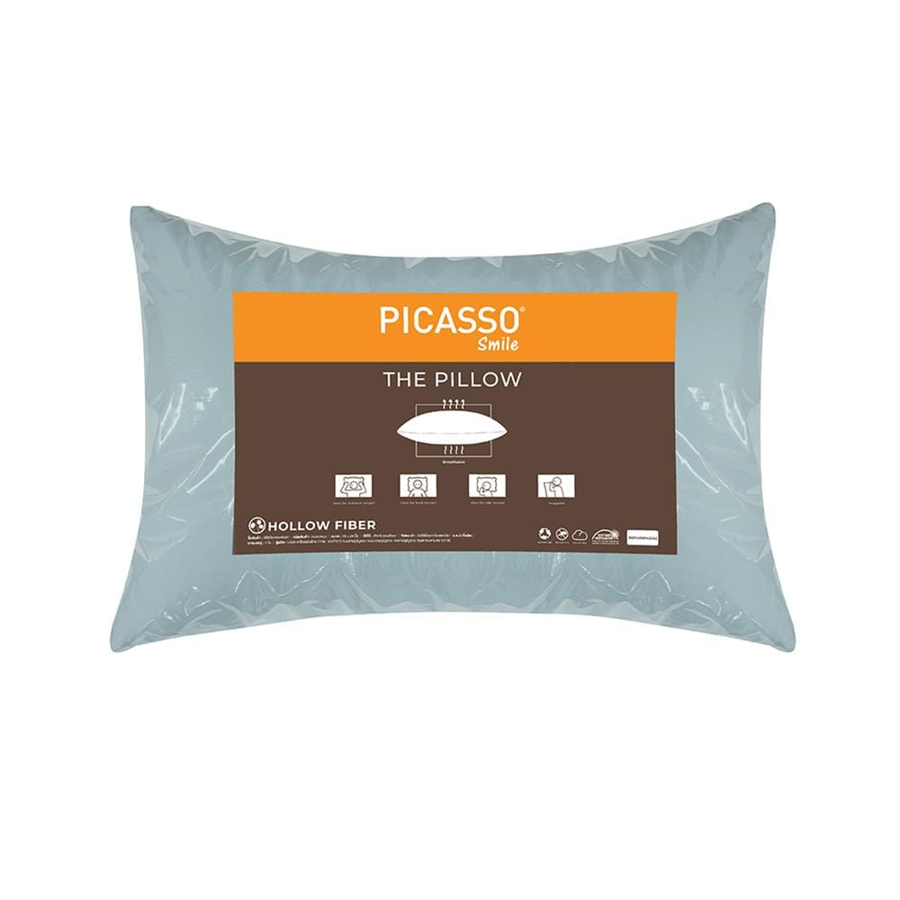 หมอนหนุน ใยสังเคราะห์ PICASSO SMILE 19x29 นิ้ว สีเขียว