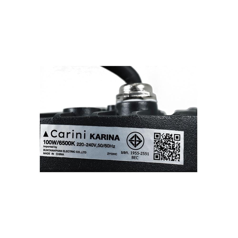 โคมไฮเบย์ LED CARINI KARINA 100 วัตต์ DAYLIGHT สีดำ