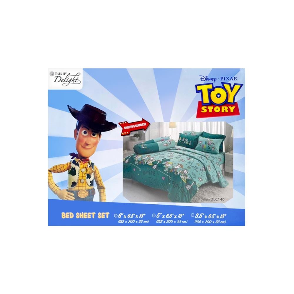 ชุดผ้าปูที่นอน 6 ฟุต 5 ชิ้น TULIP TOY STORY 60012-DLC140