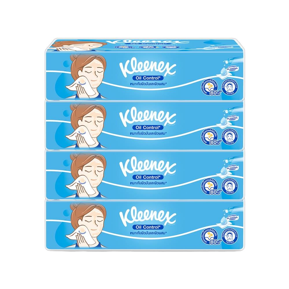 กระดาษเช็ดหน้า KLEENEX OIL CONTROL (แพ็ก 4 ชิ้น)