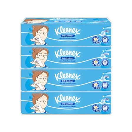 กระดาษเช็ดหน้า KLEENEX OIL CONTROL (แพ็ก 4 ชิ้น)_0
