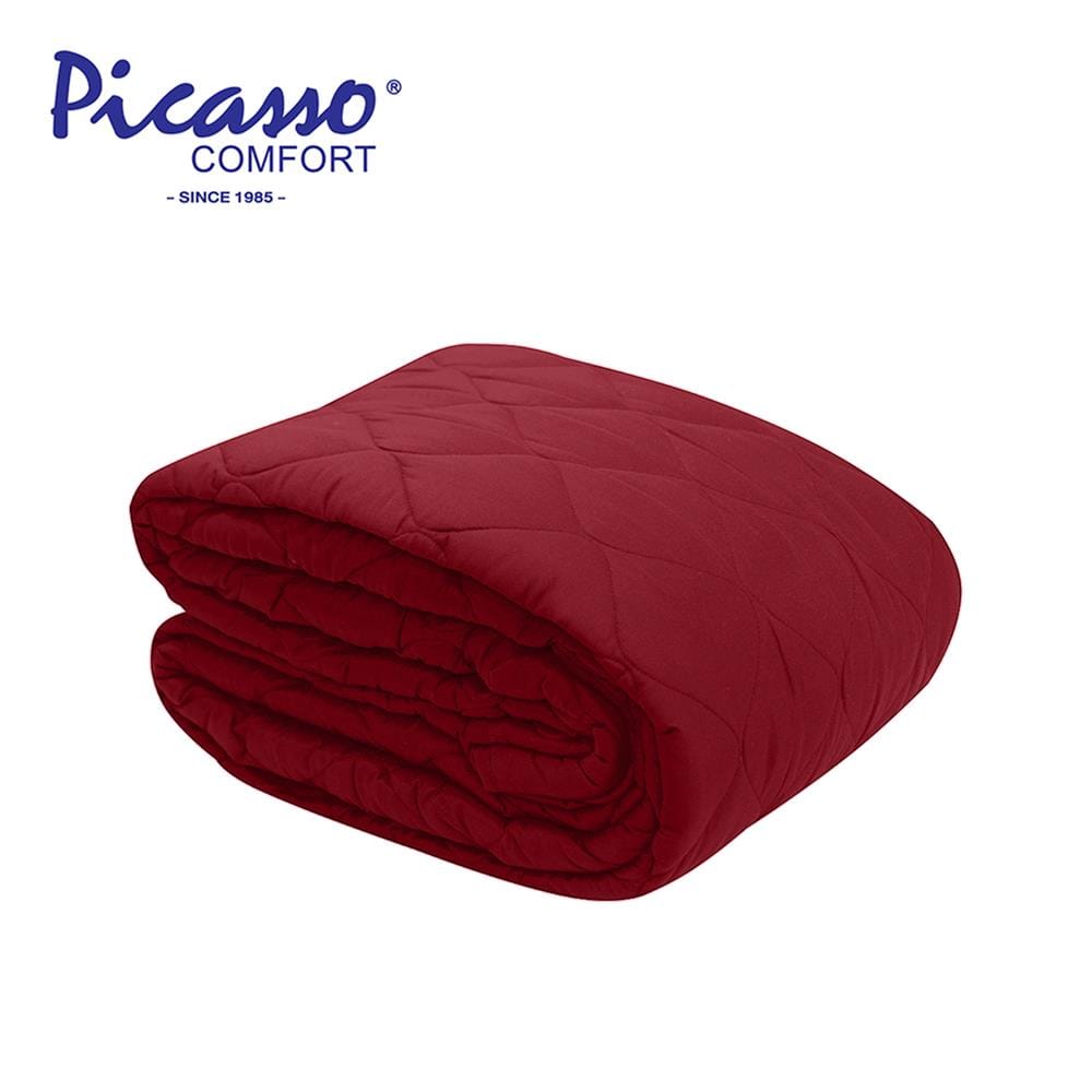 ผ้ารองกันเปื้อน 3.5 ฟุต PICASSO SMILE สี DARK RED