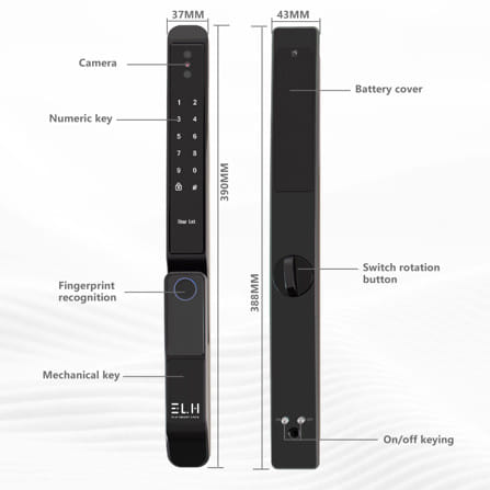 กลอนดิจิตอล ELH S3 ULTRA SLIM สีดำ_7
