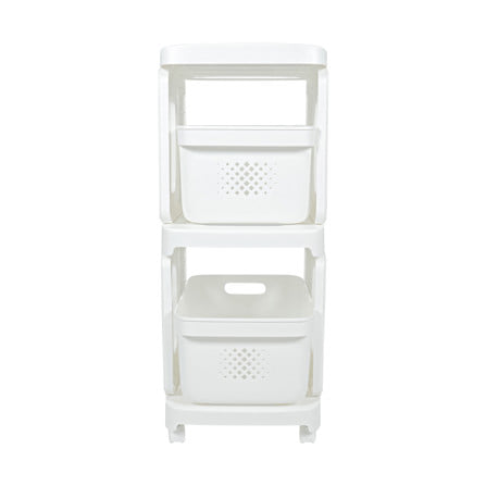 ชั้นลิ้นชัก 2 ชั้น STACKO GENTLE 32x38x81 ซม. สีขาว_2