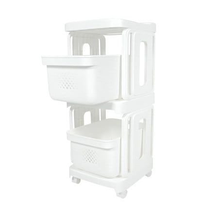 ชั้นลิ้นชัก 2 ชั้น STACKO GENTLE 32x38x81 ซม. สีขาว_3