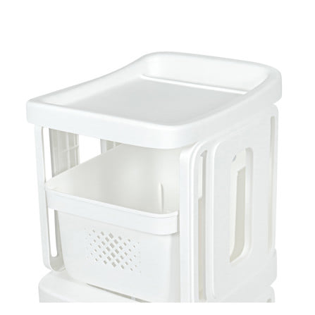ชั้นลิ้นชัก 2 ชั้น STACKO GENTLE 32x38x81 ซม. สีขาว_4