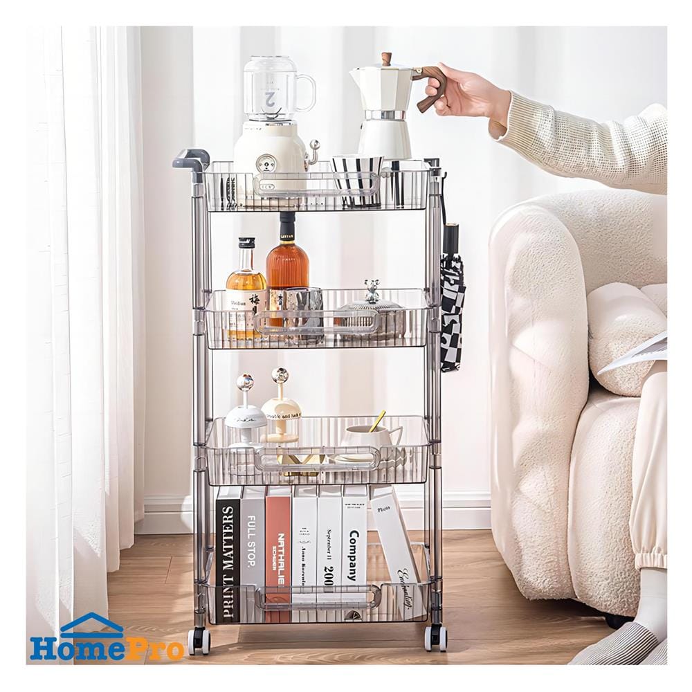 ชั้นวางของ 4 ชั้น STACKO BREIS 43.5x29x87 ซม. สีใส