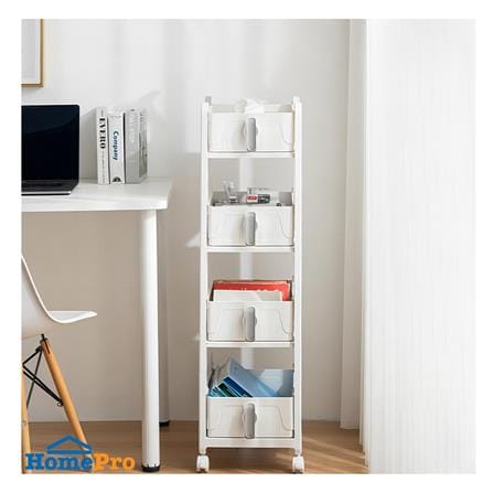 ชั้นลิ้นชัก 4 ชั้น STACKO VIVE 29x39x103 ซม. สีขาว_4