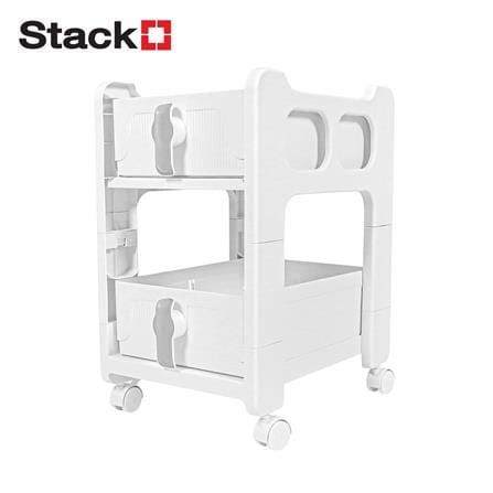 ชั้นลิ้นชัก 2 ชั้น STACKO VIVE 29x39x50 ซม. สีขาว_0