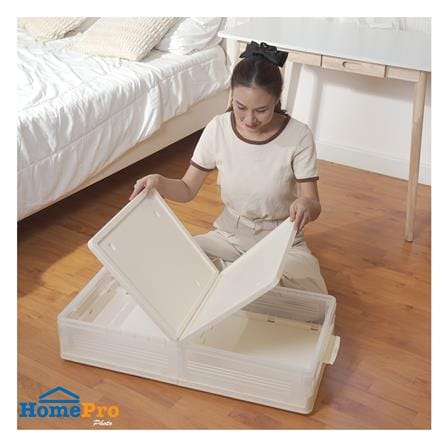 กล่องเก็บของใต้เตียง STACKO BONNIE SIZE S 82x40x16.5 ซม. สีขาว_5