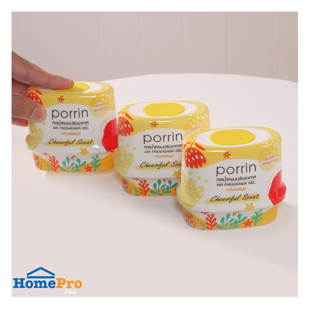 เจลปรับอากาศ PORRIN CHEERFUL 180 กรัม แพ็ก 3 ชิ้น