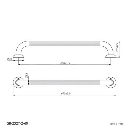 ราวมือจับ แบบตรง WS GB-2327-2-60 60 ซม._1