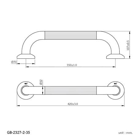 ราวมือจับ แบบตรง WS GB-2327-2-35 35 ซม._1