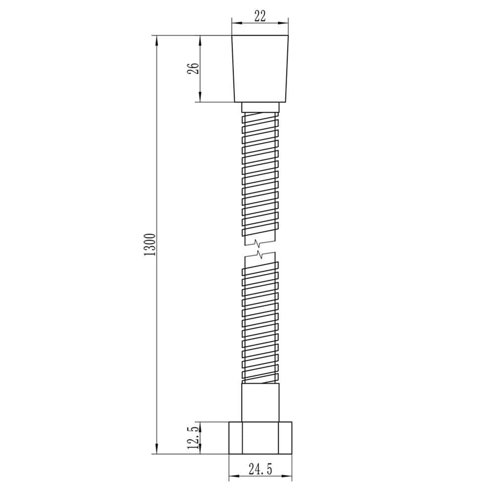 สายฝักบัวสเตนเลส RASLAND RA M1314-M1300 130 ซม.