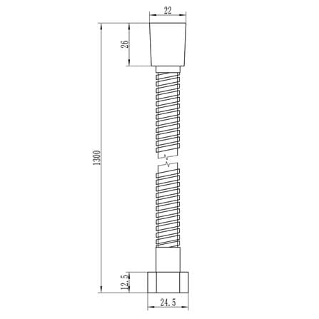 สายฝักบัวสเตนเลส RASLAND RA M1314-M1300 130 ซม._1