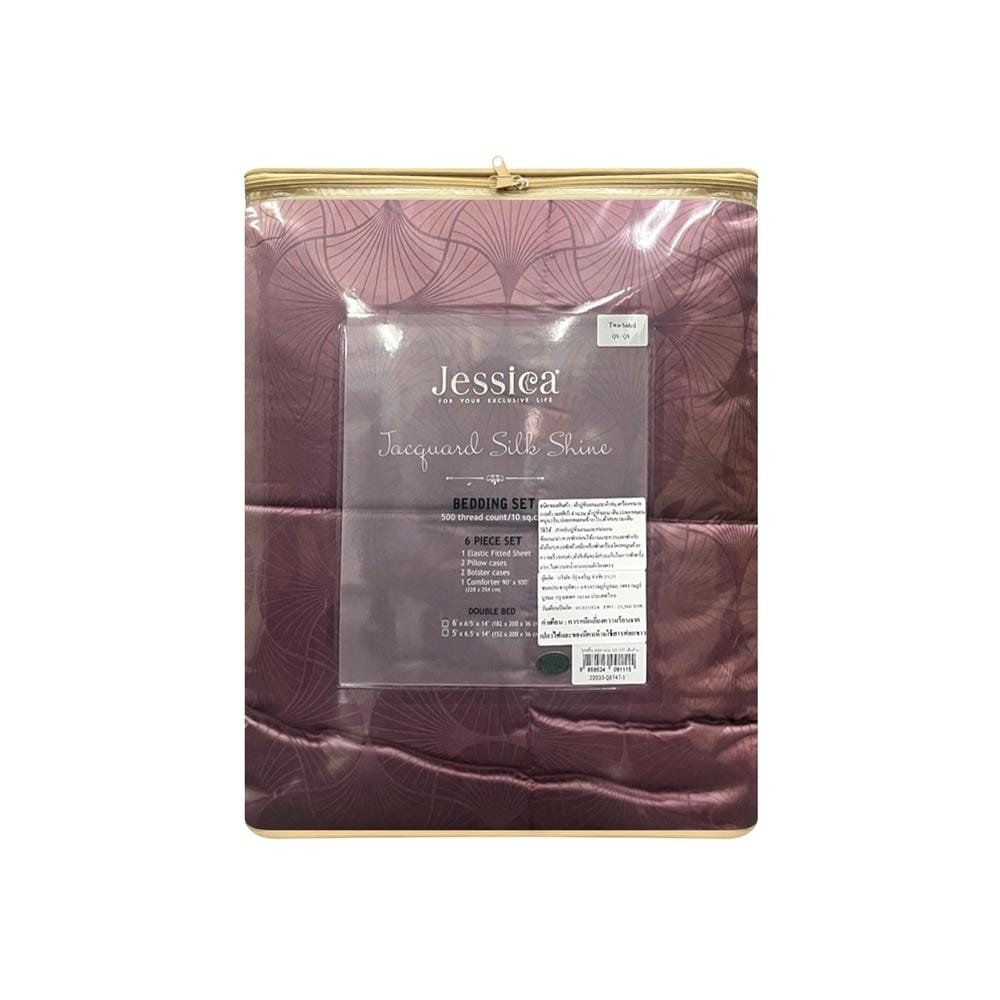 ชุดผ้าปูที่นอน 6 ฟุต 6 ชิ้น JESSICA SILKSHINE 22033QS747-1