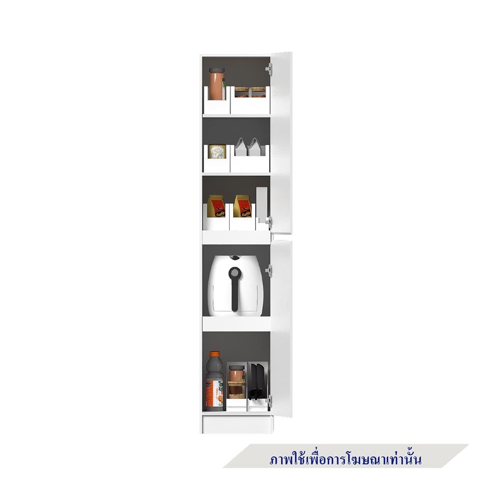 ตู้เสริมทรงสูงแบบมีชั้น CABIN KIN 40x205 ซม. สีขาว