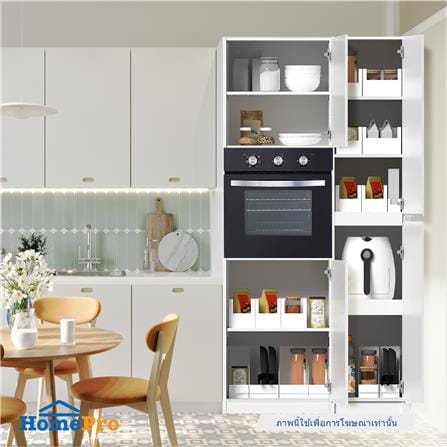 ตู้เสริมทรงสูงแบบมีชั้น CABIN KIN 40x205 ซม. สีขาว_4