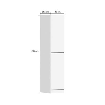 ตู้เสริมทรงสูงแบบไม่มีชั้น CABIN KIN 40x205 ซม. สีขาว_7