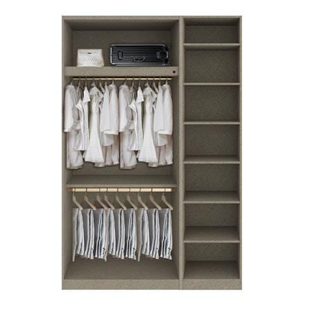 ตู้เสื้อผ้า 3 บานเปิด SB BUILT IN WARDROBE PLUS 59061128 150 ซม. สีเทา_1