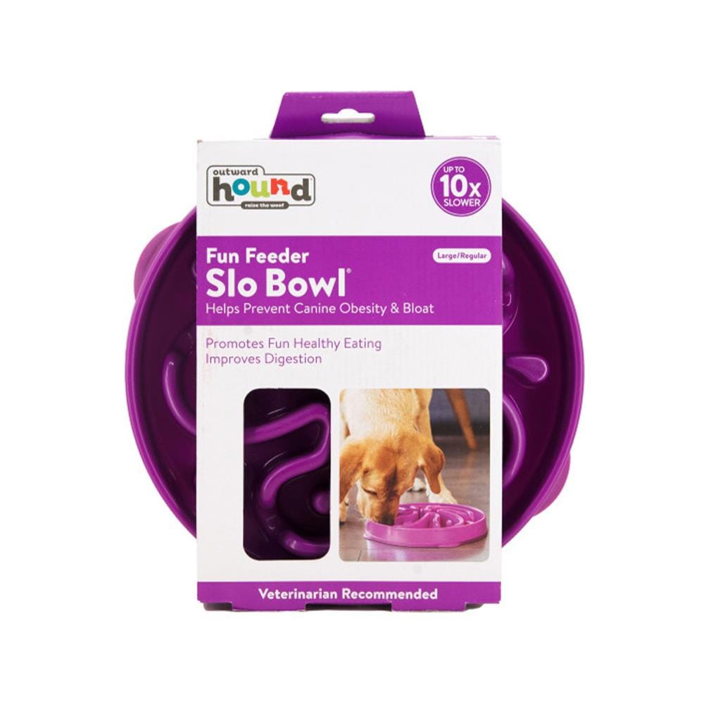 ชามอาหารสุนัข OUTWARD HOUND FLOWER SIZE M สีม่วง