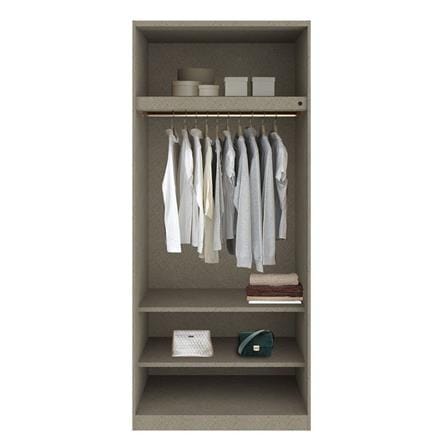 ตู้เสื้อผ้า 2 บานเปิด SB BUILT IN WARDROBE PLUS 59061072 100 ซม. สีเทา_2