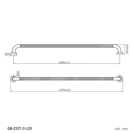 ราวมือจับ แบบตรง WS GB-2327-2-120 120 ซม._1