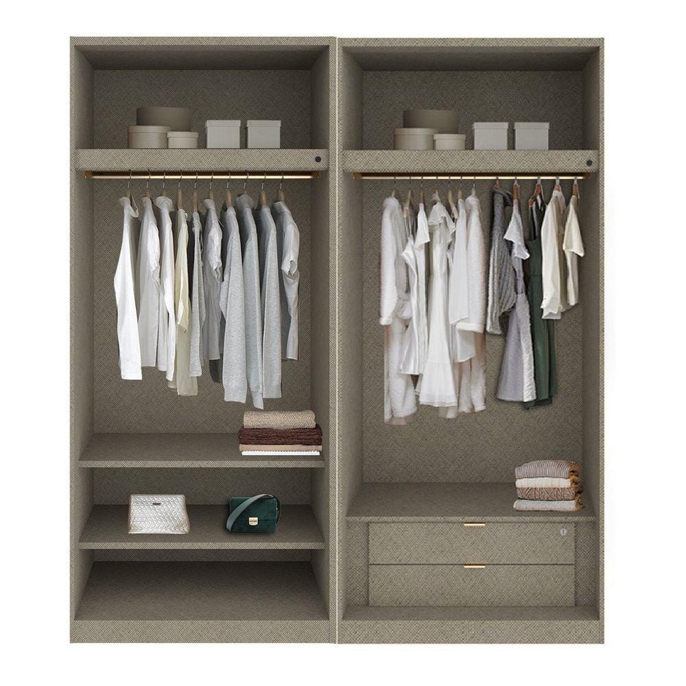 ตู้เสื้อผ้า 4 บานเปิด SB BUILT IN WARDROBE PLUS 59061014 200 ซม. สีเทา