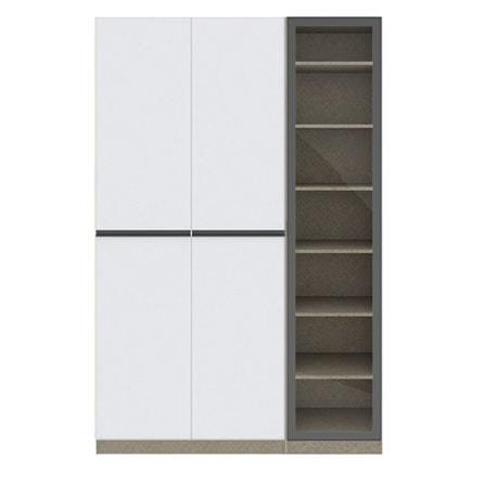 ตู้เสื้อผ้า 3 บานเปิด SB BUILT IN WARDROBE PLUS 59061117 150 ซม. สีขาว_0