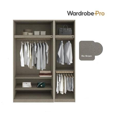 ตู้เสื้อผ้า 3 บานเปิด SB BUILT IN WARDROBE PLUS 59061112 150 ซม. สีเงิน_1
