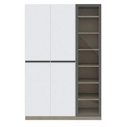 ตู้เสื้อผ้า 3 บานเปิด SB BUILT IN WARDROBE PLUS 59061116 150 ซม. สีขาว_0