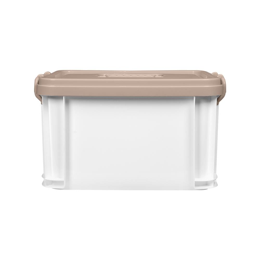 กล่องฝาล็อกหูหิ้ว STACKO 9 ลิตร 23.2x32x18.5 ซม. สีน้ำตาล