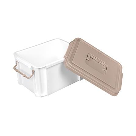 กล่องฝาล็อกหูหิ้ว STACKO 9 ลิตร 23.2x32x18.5 ซม. สีน้ำตาล_3