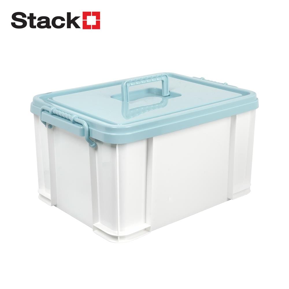กล่องฝาล็อกหูหิ้ว STACKO 15 ลิตร 28x38.5x21 ซม. สีฟ้า_1