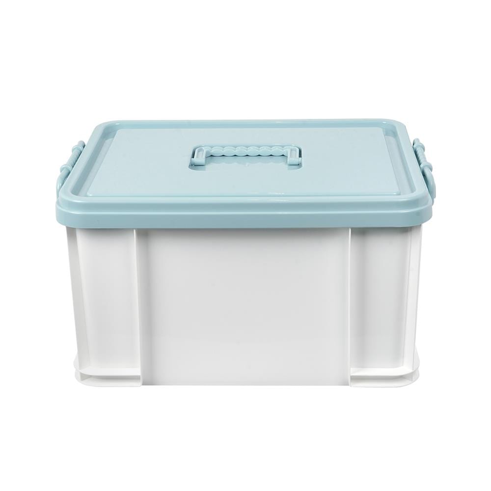 กล่องฝาล็อกหูหิ้ว STACKO 15 ลิตร 28x38.5x21 ซม. สีฟ้า