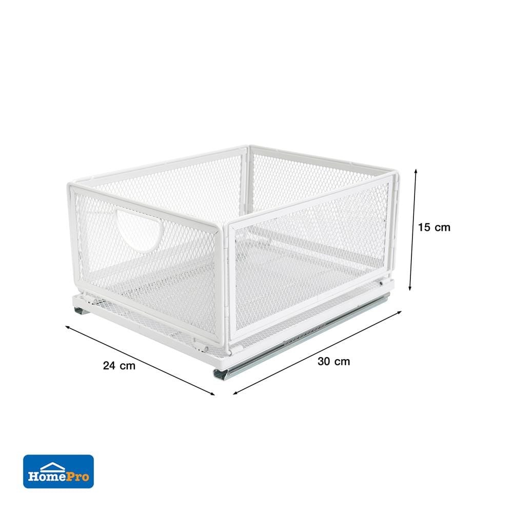ตะกร้าในตู้ครัวรางเลื่อนสไลด์ KECH INSPACE SIZE M 30x24x15.5 ซม.
