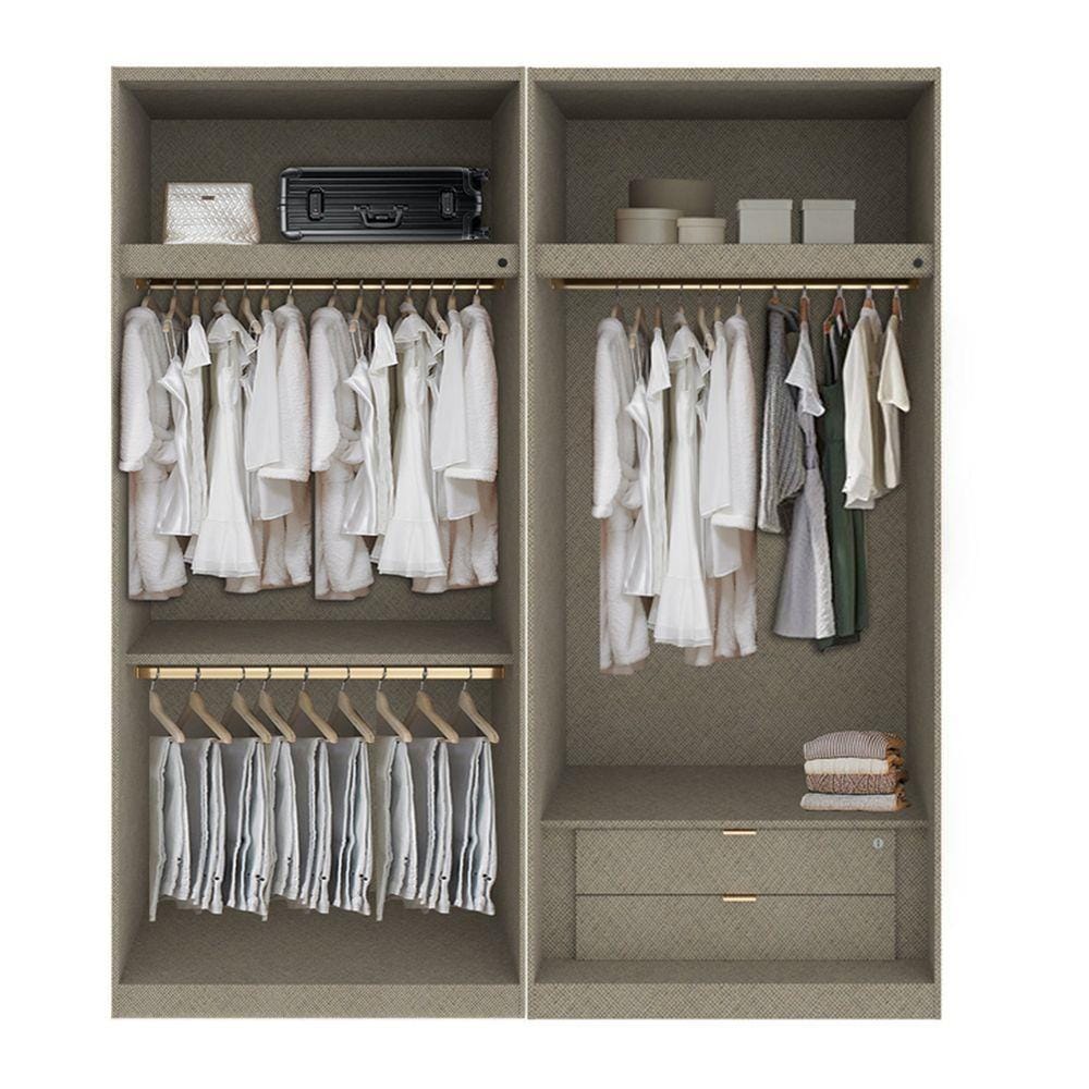 ตู้เสื้อผ้า 4 บานเปิด SB BUILT IN WARDROBE PLUS 59060949 200 ซม. สีเทา