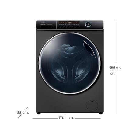 เครื่องซักอบผ้าฝาหน้า HAIER HWD150-BP14986ES8U1 15/10 กก. 1400RPM อินเวอร์เตอร์ สีเทาเข้ม_7