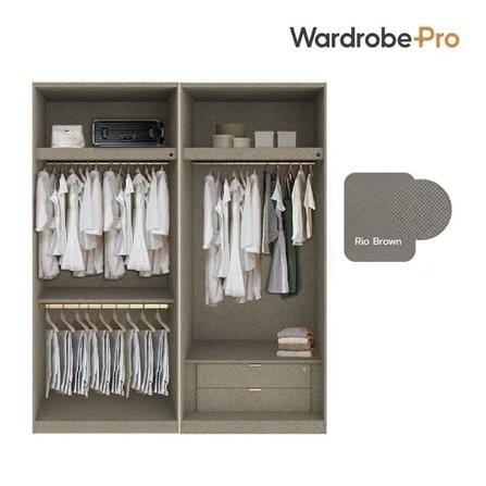 ตู้เสื้อผ้า 4 บานเปิด SB BUILT IN WARDROBE PLUS 59061005 200 ซม. สีชมพู_2