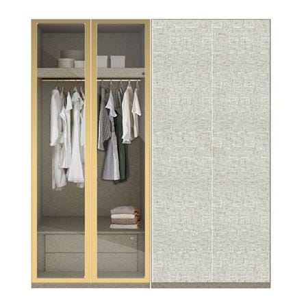 ตู้เสื้อผ้า 4 บานเปิด SB BUILT IN WARDROBE PLUS 59061011 200 ซม. สีเงิน