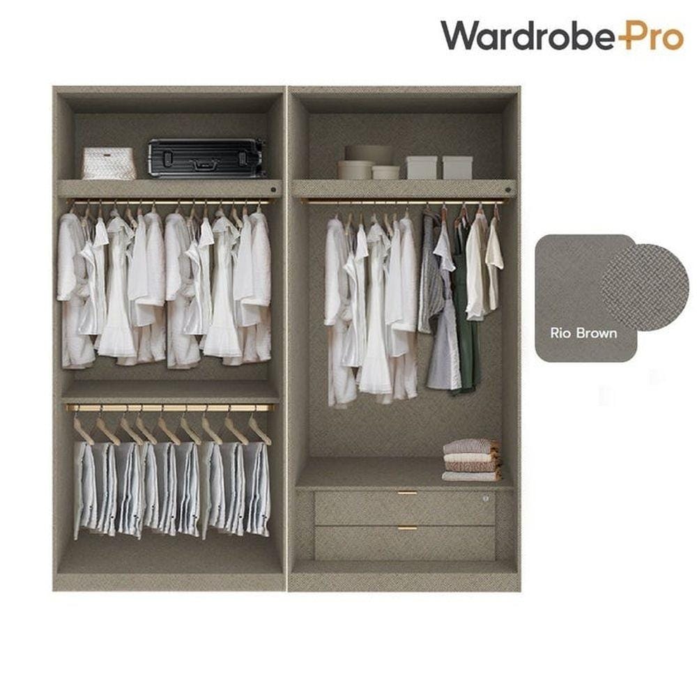 ตู้เสื้อผ้า 4 บานเปิด SB BUILT IN WARDROBE PLUS 59061002 200 ซม. สีทอง