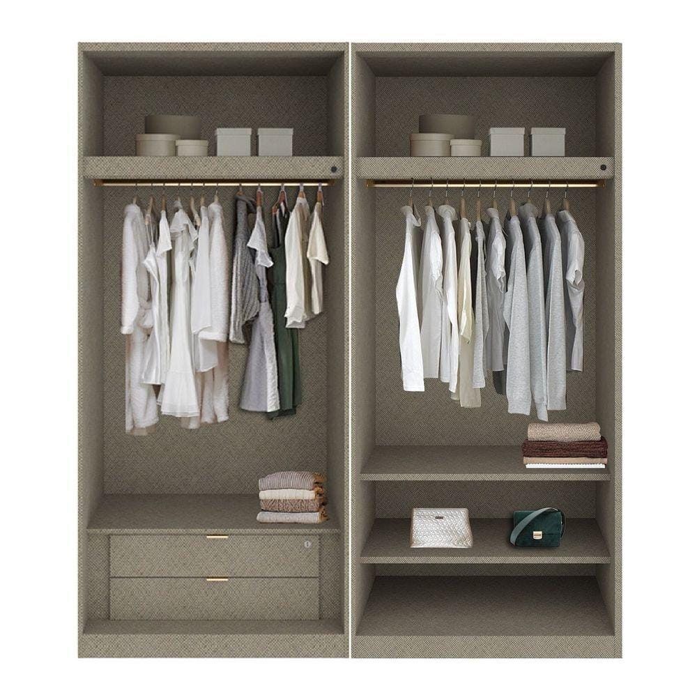ตู้เสื้อผ้า 4 บานเปิด SB BUILT IN WARDROBE PLUS 59061021 200 ซม. สี RIO BROWN