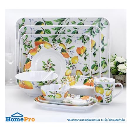 ถาดเหลี่ยมเมลามีน 14 นิ้ว KECH LEMON TREE_4