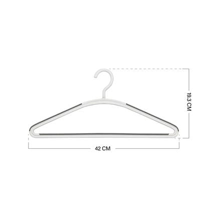 ไม้แขวนเสื้อ PLIM DOUBLE 14924 สีขาว/เทา แพ็ก 5 ชิ้น_5