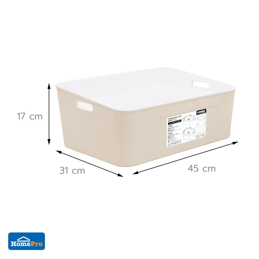 กล่องฝาปิดมีหูจับ 28 ลิตร STACKO 31x45x17 ซม. คละสี (1 ชิ้น)