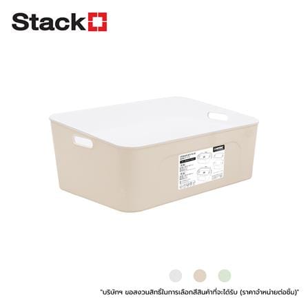 กล่องฝาปิดมีหูจับ 28 ลิตร STACKO 31x45x17 ซม. คละสี (1 ชิ้น)_0