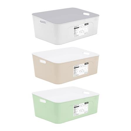 กล่องฝาปิดมีหูจับ 28 ลิตร STACKO 31x45x17 ซม. คละสี (1 ชิ้น)_1