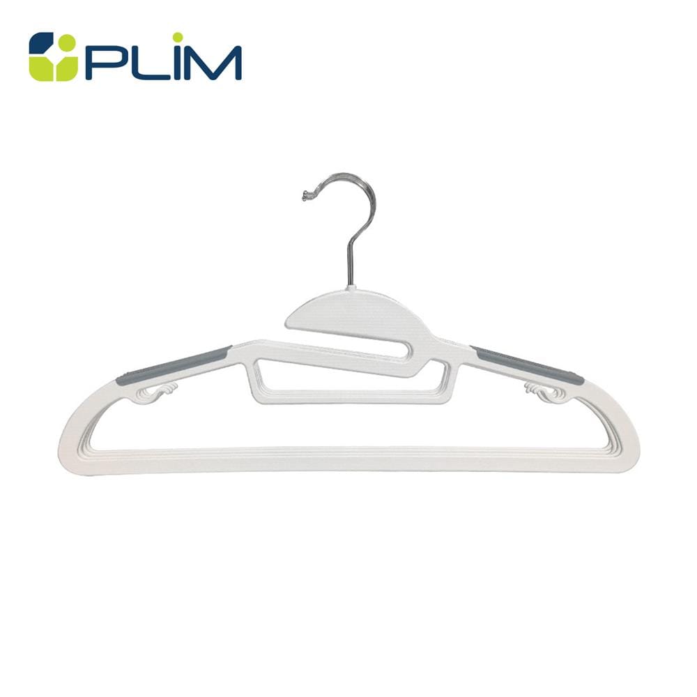 ไม้แขวนเสื้อ PLIM OLIVE 14918 สีขาว/เทา แพ็ก 5 ชิ้น