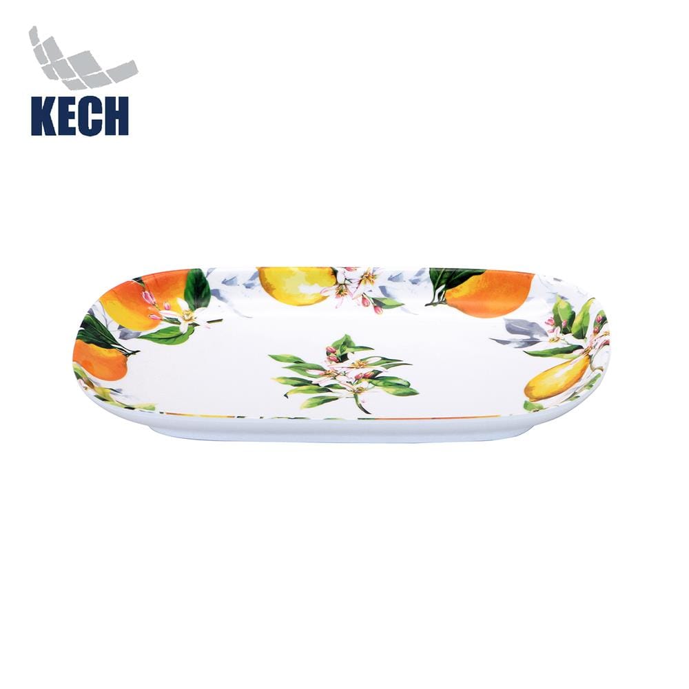 จานเมลามีนเปลเหลี่ยม 9.5 นิ้ว KECH LEMON TREE